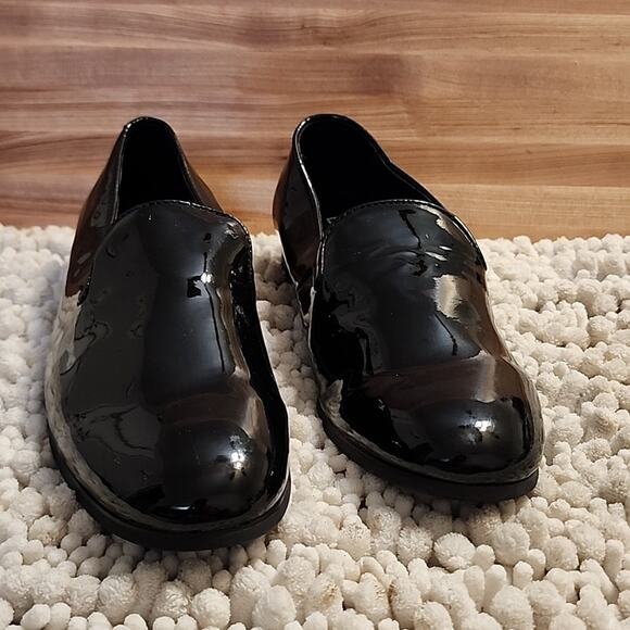 BP BLACK PATENT FAUX LEATHER LOAFERS MENS SIZE 7.5 NWOB - Picture 5 of 16